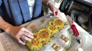 Decoupage on tile using the iron on method (1)