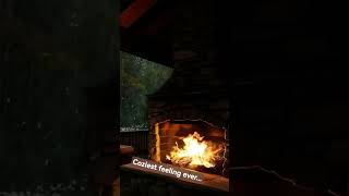 Cozy fireplace sounds during rainfall #cozyhome #asmr #relaxing