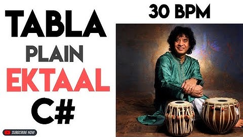 Plain Ektaal Tabla Loop For Riyaz And Singing | 30Bpm | C# Scale | 12 Matra #muzzico
