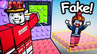 Ich BAUE FAKE TROLL TOWER Auf Roblox!!! 😈😈😈