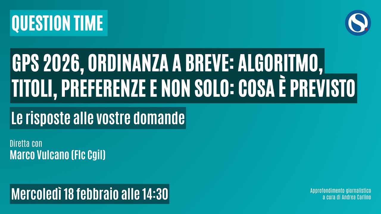 GPS 2026, aggiornamento tra febbraio e marzo: algoritmo, titoli, preferenze e non solo