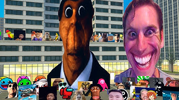 Jerma Big Obunga rosalia bizcochito Nextbots vs Lobotomy Geometry Dash Emojis in Gmod!