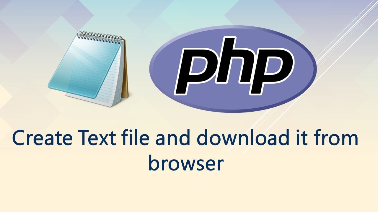 php create file  Update  Create txt file using PHP without using any libraries