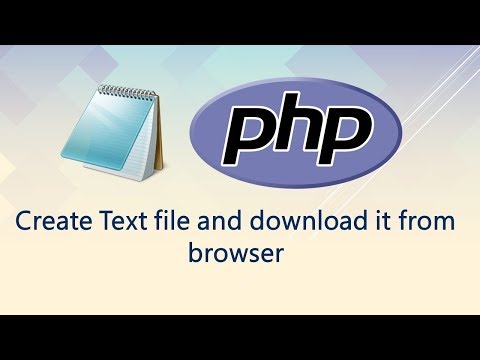 Create txt file using PHP without using any libraries