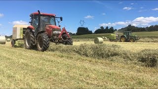 Pressage de foin 2018 avec 2 presses CLAAS [240 & 340]