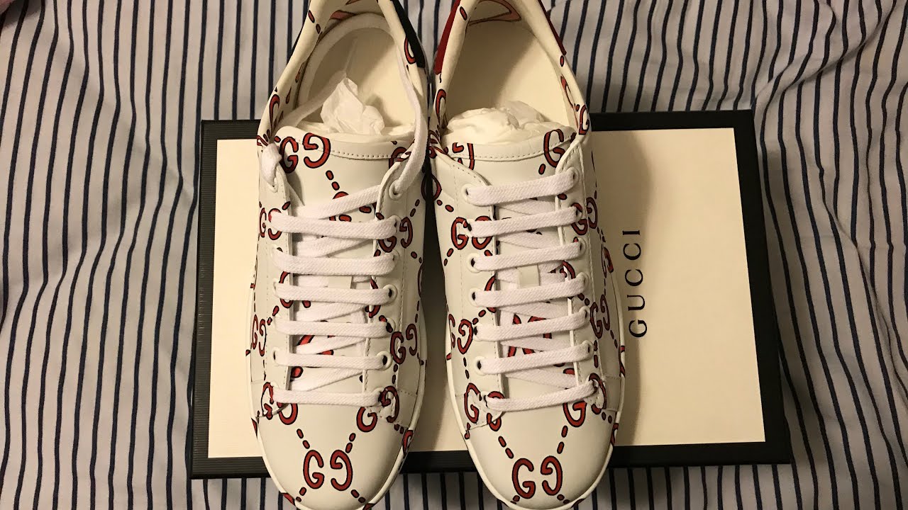 gucci ace sneaker with gg print