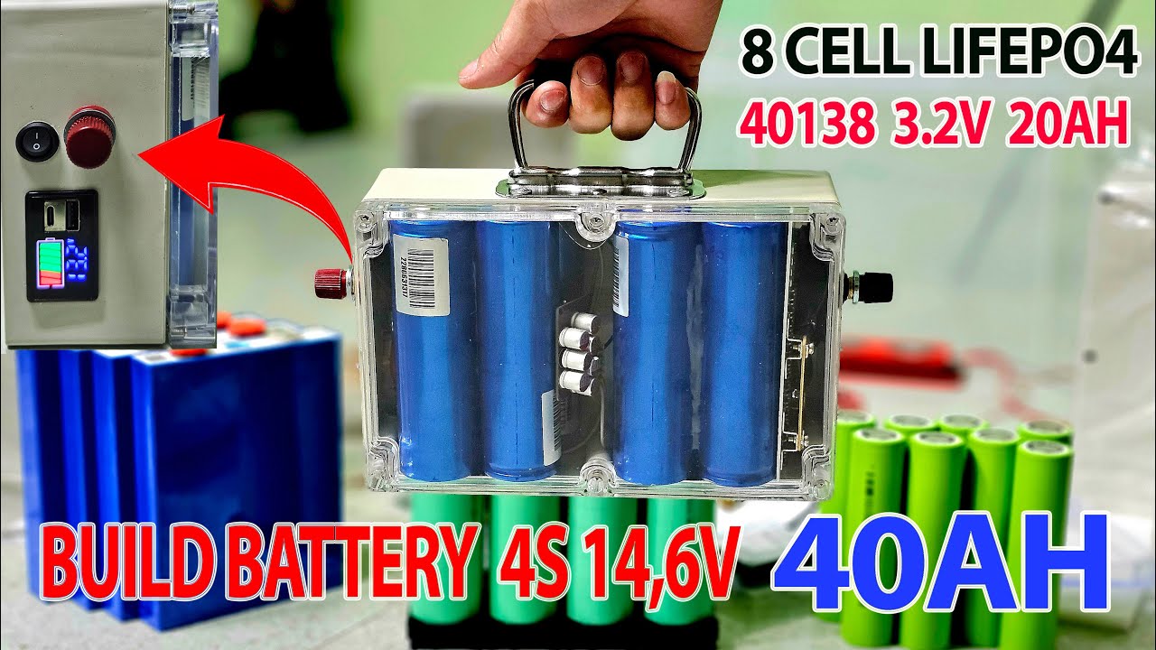 DIY 40AH 12V 40138 LiFePO4 Battery Bank For Solar Power
