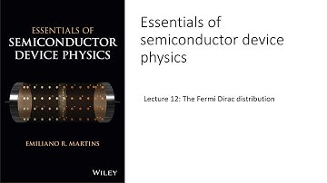 Lecture 12 The Fermi Dirac distribution