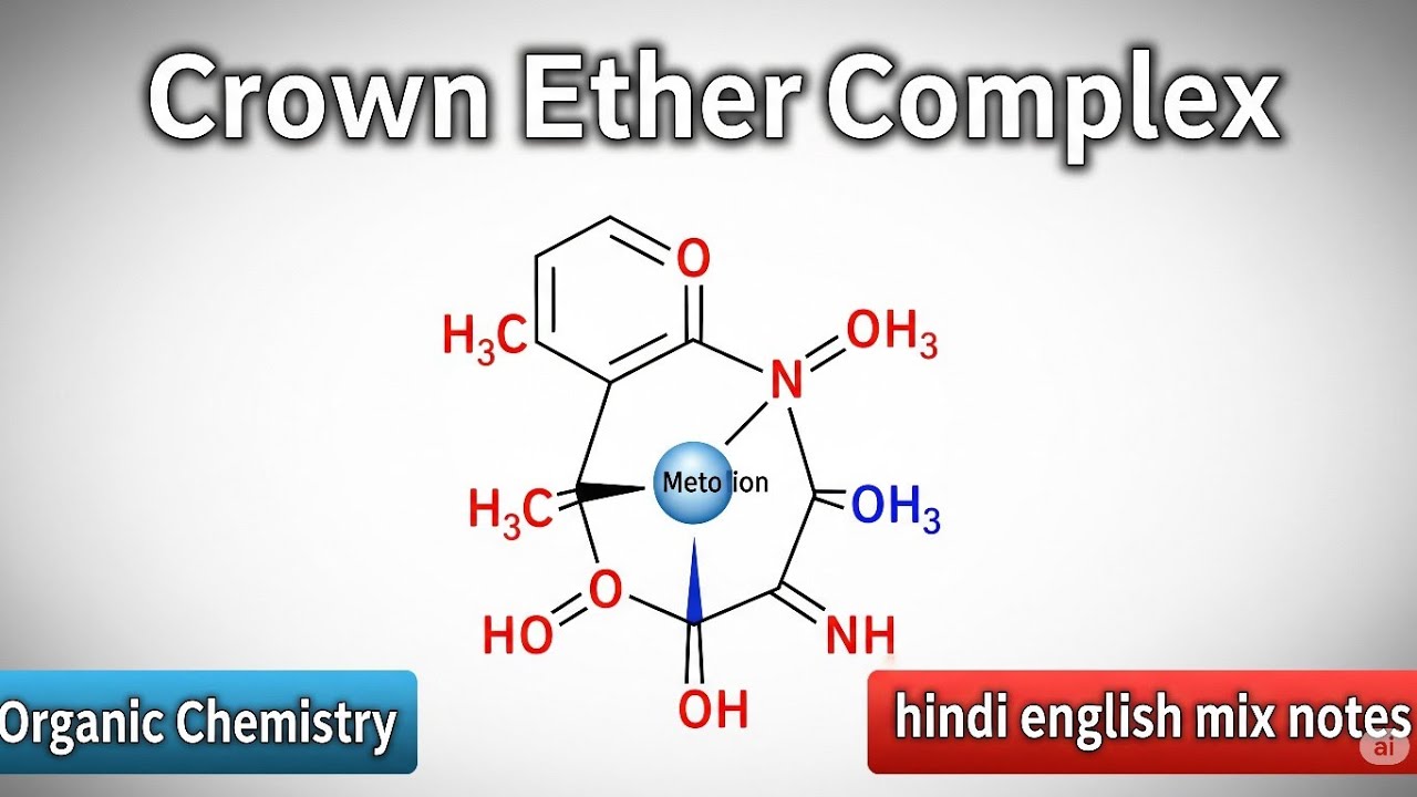 Crown ether complex in hindi || MSc organic chemistry || MSc hindi notes || chemistry hindi notes