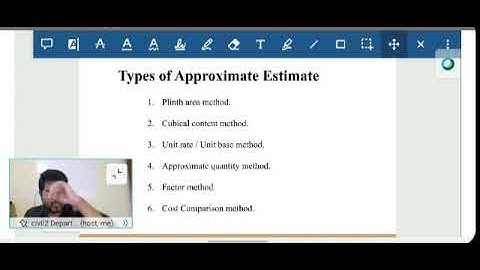 Lecture 2 : Types of Estimate , Approximate Estimate, Plinth Area Method