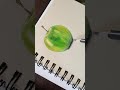 Drawing A Realistic Green Apple Using Colored Pencils Realistic Fruit Shorts Realisticdrawing 