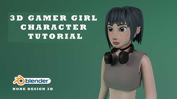 GAMER GIRL 3D Character Modeling Tutorial / Blender 3.4