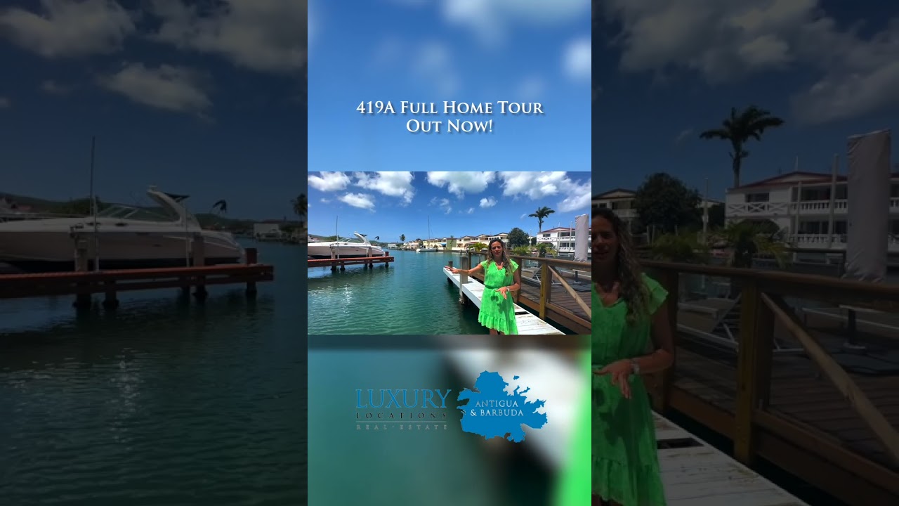 🚤 Explore 419A: A Stylish Villa with a 40-Foot Dock and Incredible Views in Jolly Harbour! 🌊