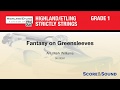 Fantasy On Greensleeves Arr Mark Williams Score Sound
