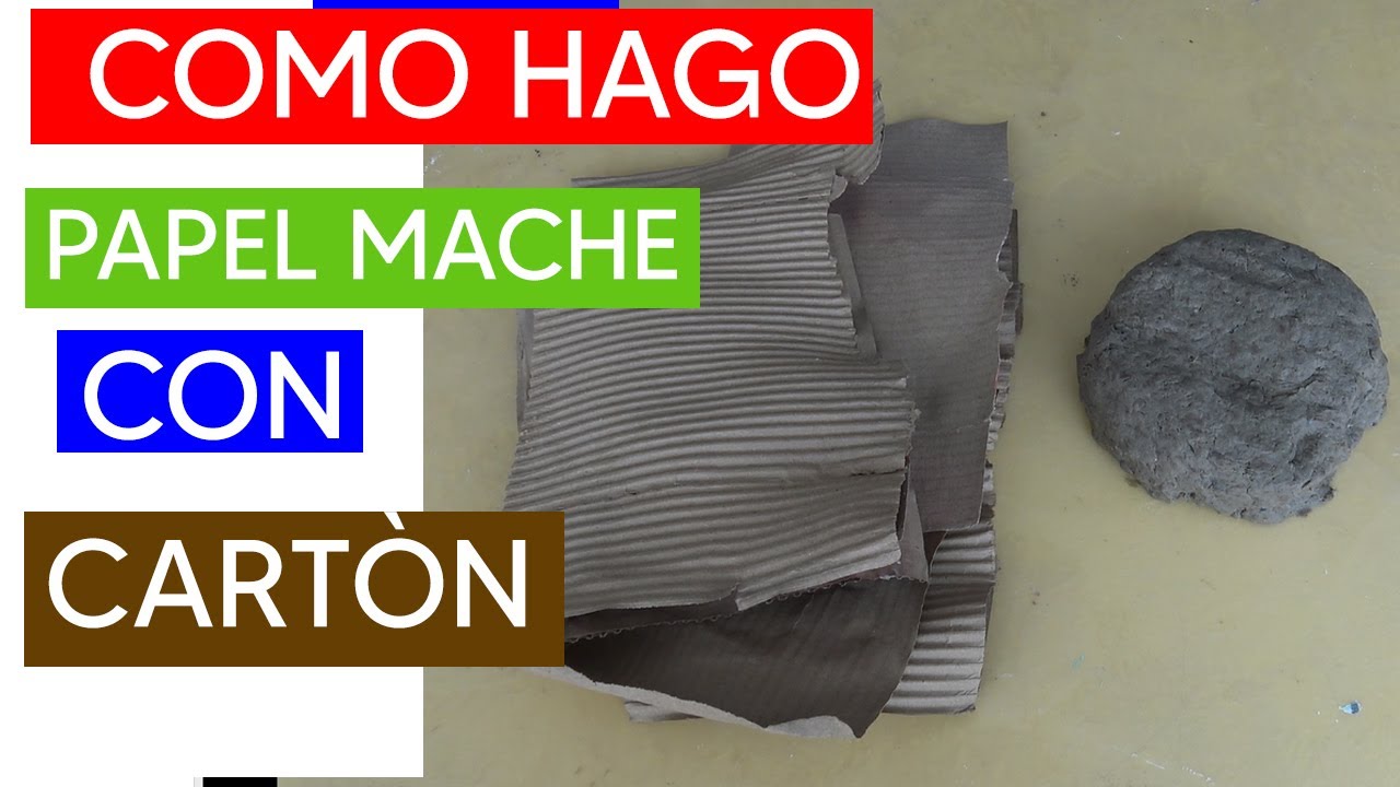 Papel mache hecho con cartón- How to make Paper Mache with CARDBOARD 