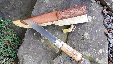Making a Viking knife pt 8 finishing the knife and sheath