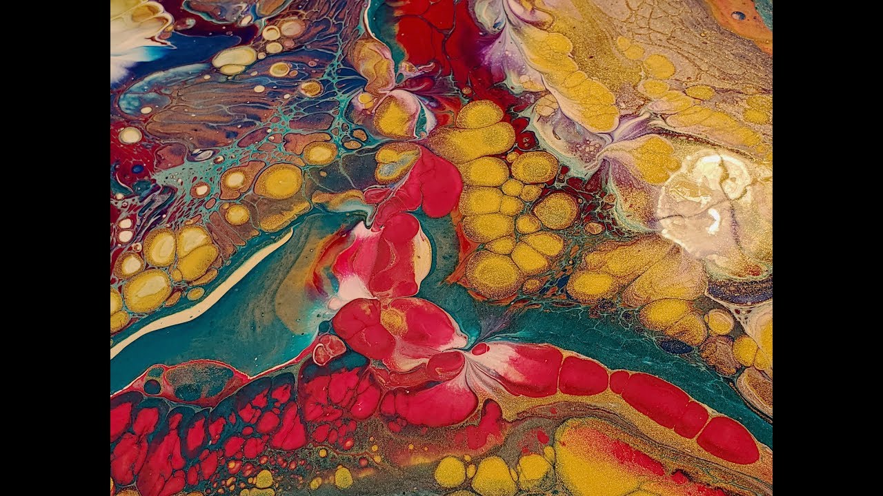 122 Fluid Art Acrylic Pouring: Jewel-tone Triple Flip Cup contemporary ...