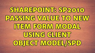 Sharepoint: SP2010 Passing Value to New Item Form Modal using Client Object Model/SPD
