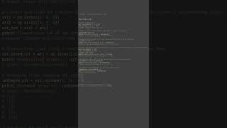numpy array operations #python #showcase