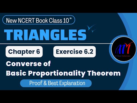 Converse of Basic Proportionality Theorem | Chapter 6 Exercise 6.2 ...