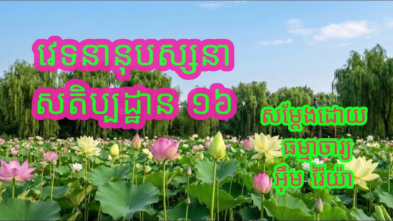 វេទនានុបស្សនាសតិប្បដ្ឋាន​​ ១៦ បង្រៀនដោយ ធម្មាចារ្យ អ៊ឹម រ៉ៃយ៉ា 