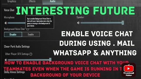 Enable Background Voice Chat With Your Teammates In Pubg Mobile || Interesting Update In PUBG MOBILE