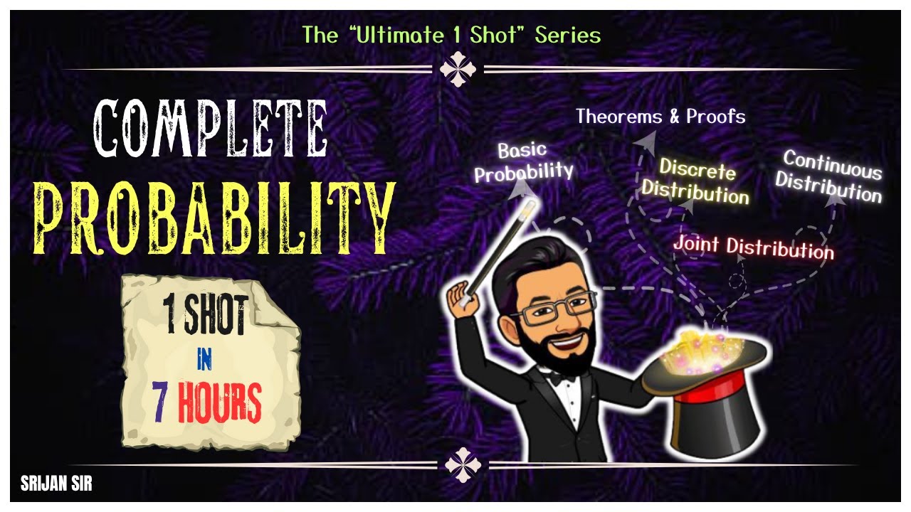 Probability 1 Shot | Concept + Problems | PYQs | Complete Revision ...