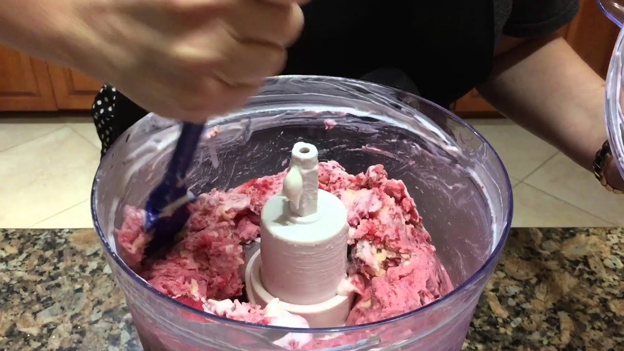Homemade frozen strawberry banana yogurt VSG