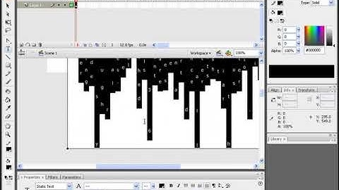 Flash Animation || Text Tool || Properties of Text tool || Types of Text tools