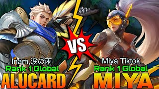 Intense Battle! - Top 1 Global Alucard [ Inam,涙の雨 ] VS Top 1 Global Miya [ Miya Tiktok ] - MLBB