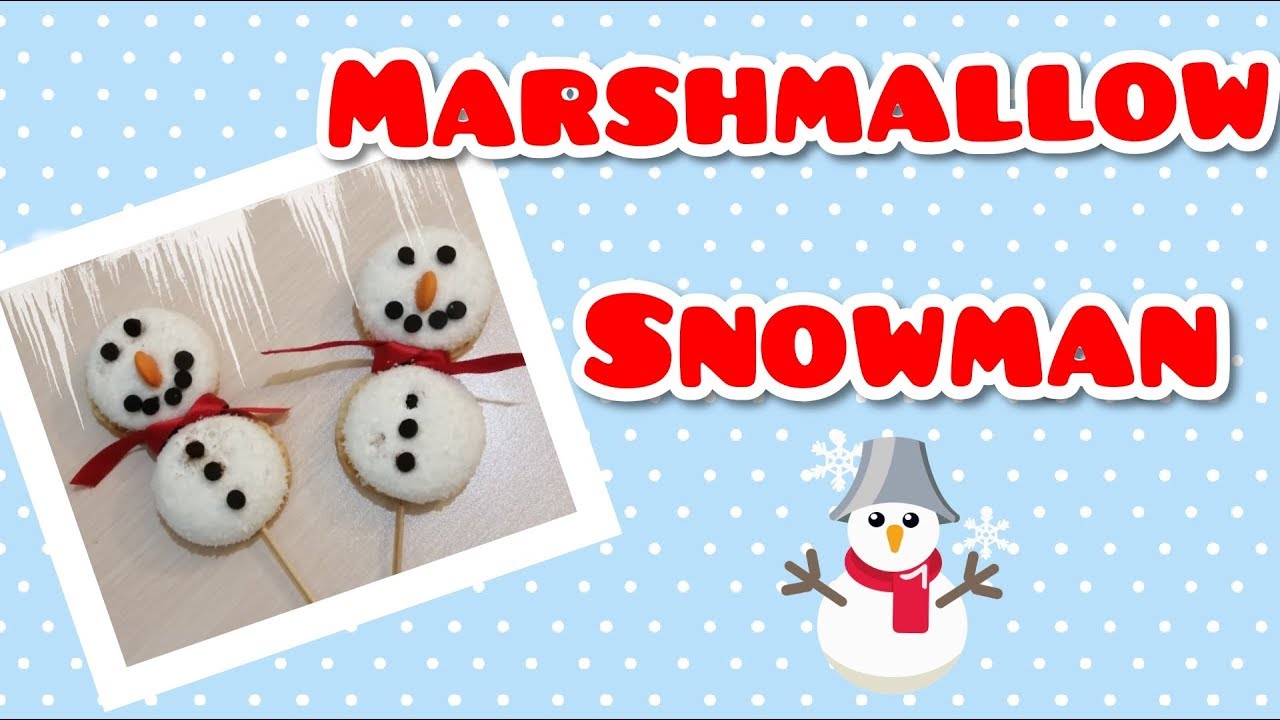 Eti puf ile kardan adam yapımı ⛄ how to make a marshmallow snowman ⛄