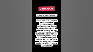 "Why Use Constructors in Java? Automatically Initialize and Execute Logic on Object Creation!"
