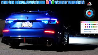 RBG V2 Elite Taillights for the 11th Gen 22-23 Honda Civic Sedan '20 modes' by 717 PROJECT 10,510 views 10 months ago 9 minutes, 17 seconds