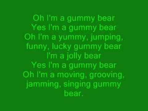 I'm A Gummy Bear Lyrics Bandana