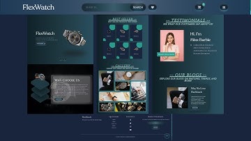 Responsive Modern Ecommerce Watch Website HTML CSS JavaScript - PART 1