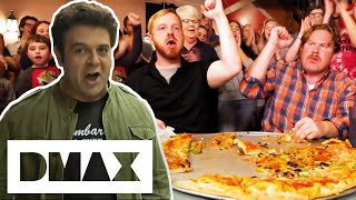 Adam \& Casey Attempt Pizza Challenges You Could NEVER Complete! | Man V Food