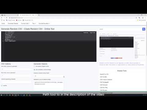 Generate Random CSV - Create Random CSV - Online Tool