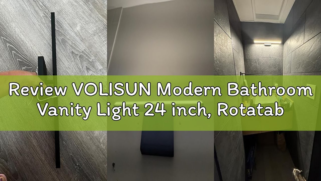 Review VOLISUN Modern Bathroom Vanity Light 24 inch, Rotatable, 14W Dimmable 5CCT Led Bathroom Light