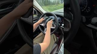 A clean wood-grain steering wheel cover with good breathability for a drier grip🛟🔥#viral #shorts
