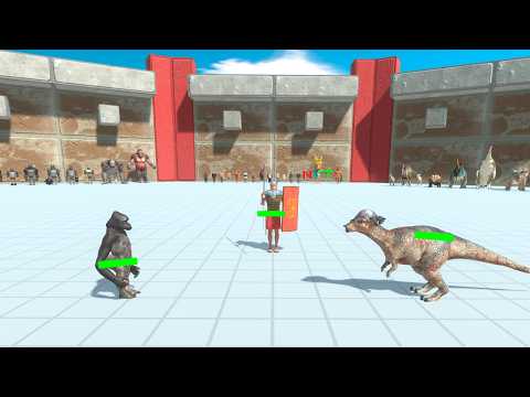 1v1v1 Herbivore vs Primates vs Humans - Animal Revolt Battle Simulator