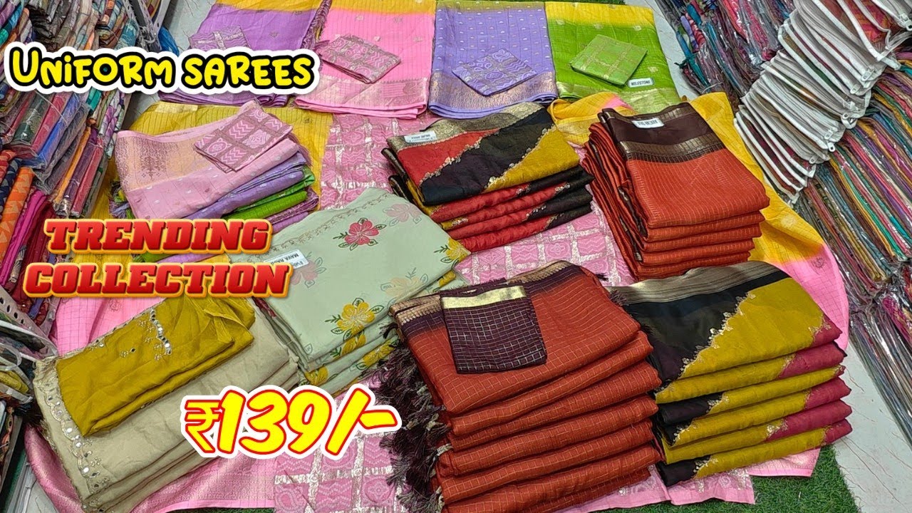 Madina Wholesale sarees|Marriage Special Uniform Sarees Collection 💥 Rates Madiha Textiles.