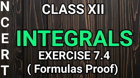Exercise 7.4 | integrals of some particular functions | ncert |