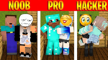 MONSTER SCHOOL : NOOB VS PRO VS HACKER VALENTINES DAY CHALLENGE - Minecraft Animation