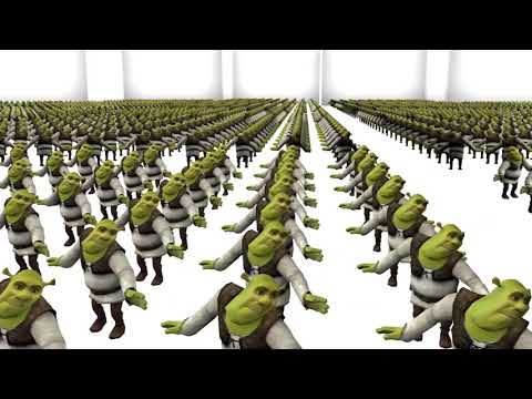 видео: An army of Shrek dancing to Shrekophone [HD]