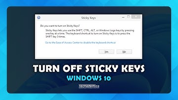How To: Turn Off Sticky Keys On Windows 10 - (Quick & Easy)