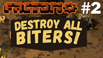 Trying to survive waves of beasts in the tutorial [Factorio 2]