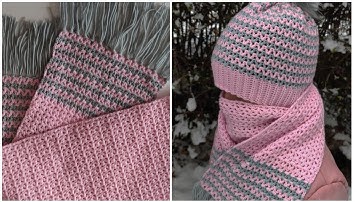 How to crochet winter scarf - Super Easy crochet zig zag scarf pattern for beginners - scarf stitch