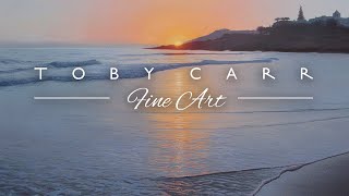 Beach Sunset Landscape Painting Time-Lapse | Oil on Canvas