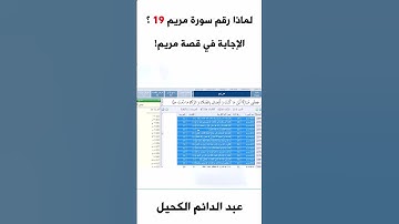 الشيفرة الرقمية في سورة مريم وعلاقتها بالرقم 19 #الكحيل