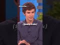 Freddie Highmore speaking Arabic 😂 #shorts